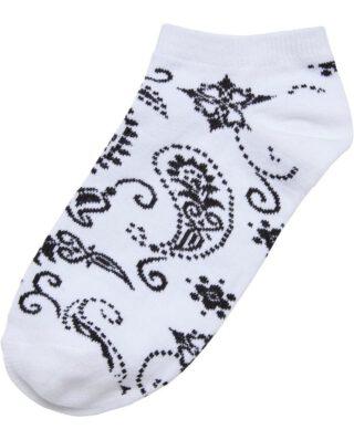 Urban Classics Bandana Pattern No Show Socks 5-Pack White TB6425 - UrbanClassics