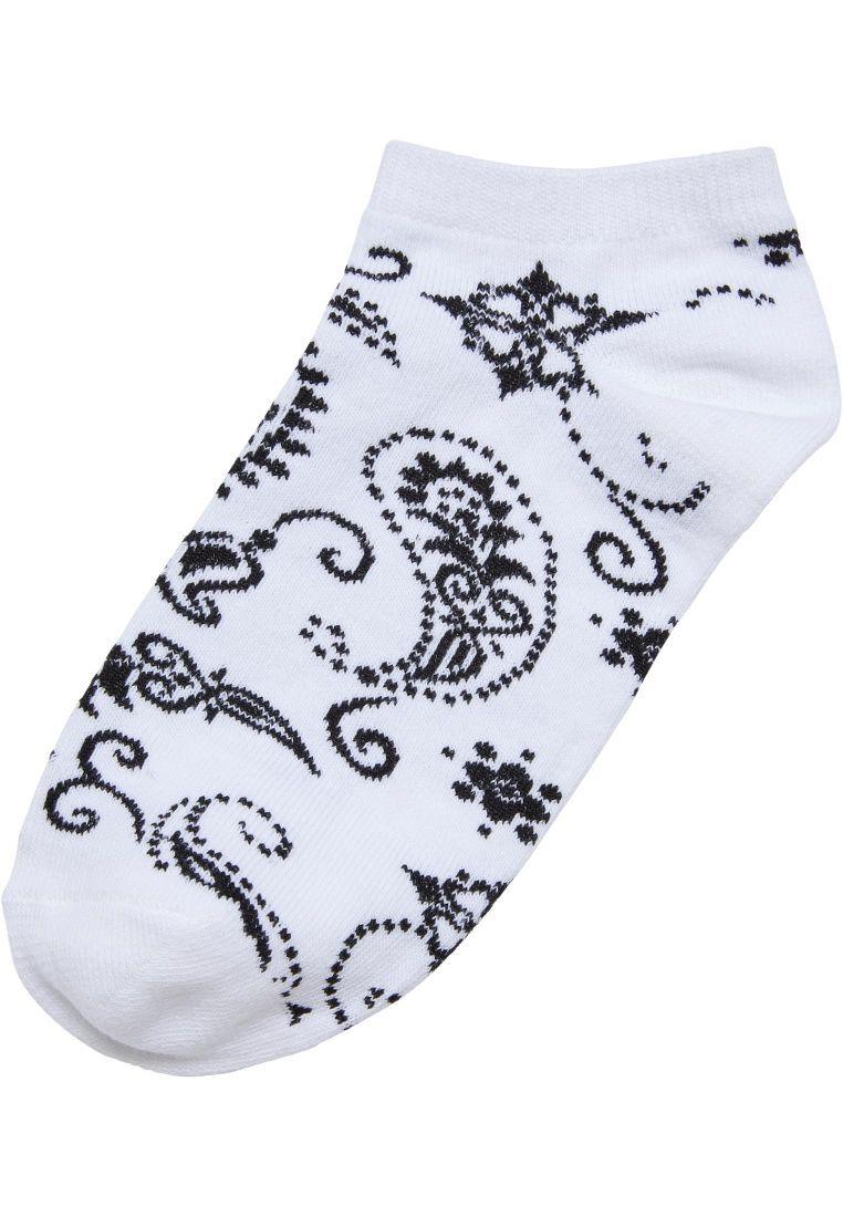 Urban Classics Bandana Pattern No Show Socks 5-Pack White TB6425 - Image 2