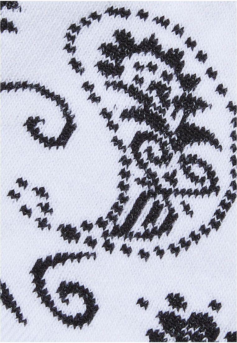 Urban Classics Bandana Pattern No Show Socks 5-Pack White TB6425 - Image 3