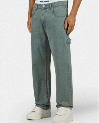 PEGADOR DRATO BAGGY WORKWEAR JEANS WASHED VINTAGE BLUE 4400-230-M-GR - PEGADOR
