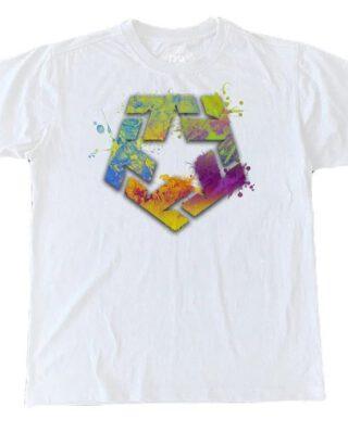 TRIBAL GEAR SPLATTER T-STAR SHIRT WHITE REGULAR CUT WHITE