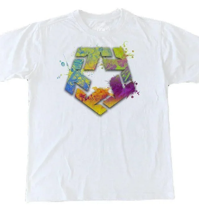 TRIBAL GEAR SPLATTER T-STAR SHIRT WHITE REGULAR CUT WHITE