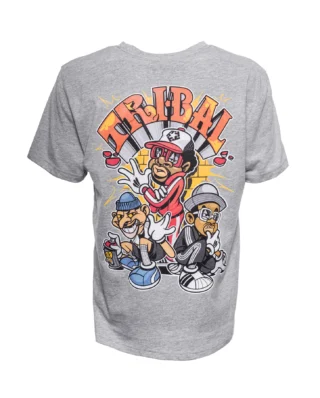 Tribal Origi Old School T-shirt Heather Grey TR3054-009 - Tribal