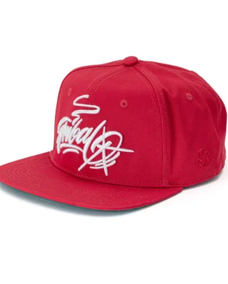 Tribal Baker Script Snapback Cap Red TR9516-025