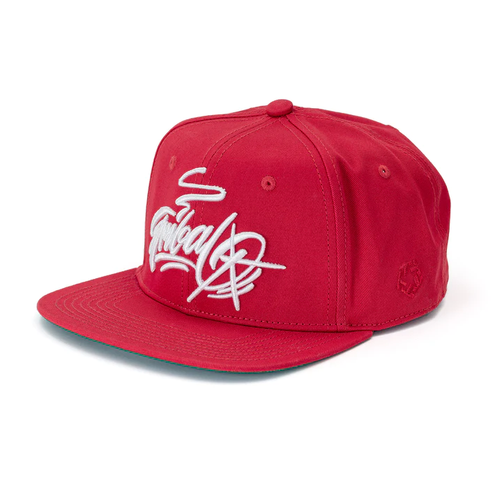 Tribal Baker Script Snapback Cap Red TR9516-025