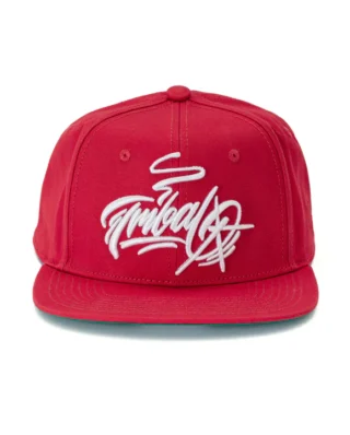 Tribal Baker Script Snapback Cap Red TR9516-025 - Tribal