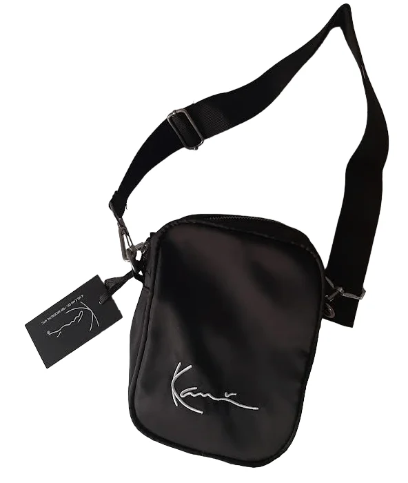 KARL KANI SIGNATURE SMALL MESSENGER BAG BLACK KA231-010-3 - KARL KANI