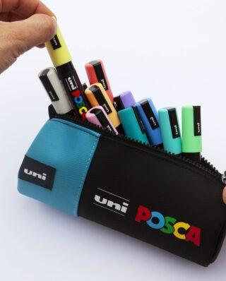 UNI POSCA PEN CASE BLUE 20 x 8cm - POSCA