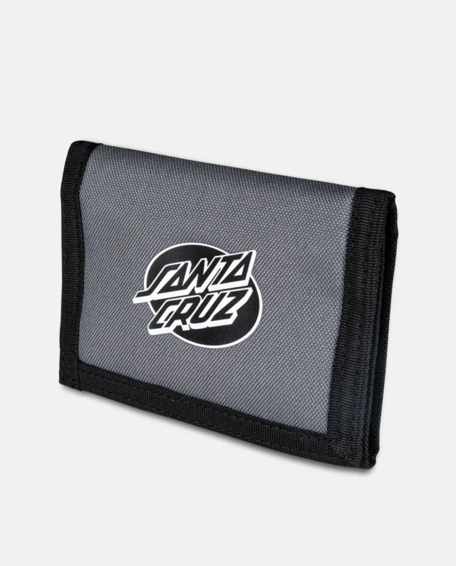 SANTA CRUZ MONO LINED OVAL DOT WALLET GREY O/S 8 x 12 x 4 cm SCA-MNY-0143