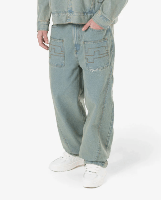 PEGADOR LEGACY WIDE JEANS WASHED VINTAGE BLUE 4902-230-M-GR - PEGADOR