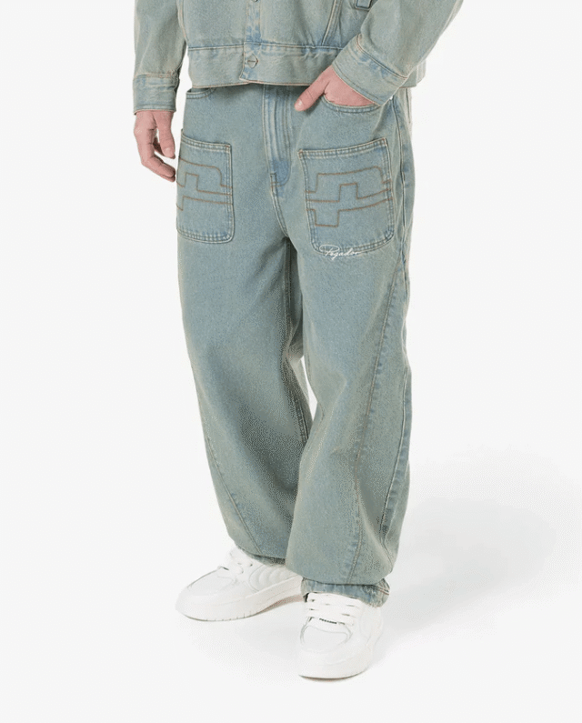 PEGADOR LEGACY WIDE JEANS WASHED VINTAGE BLUE 4902-230-M-GR - PEGADOR