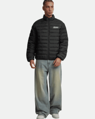 Karl Kani Sport Patch Light Puffer Jacket Black Black Km243-014-1  - KARL KANI