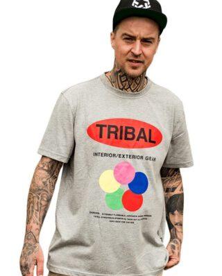 TRIBAL TRILON T-SHIRT HEATHER GREY TR3047-009