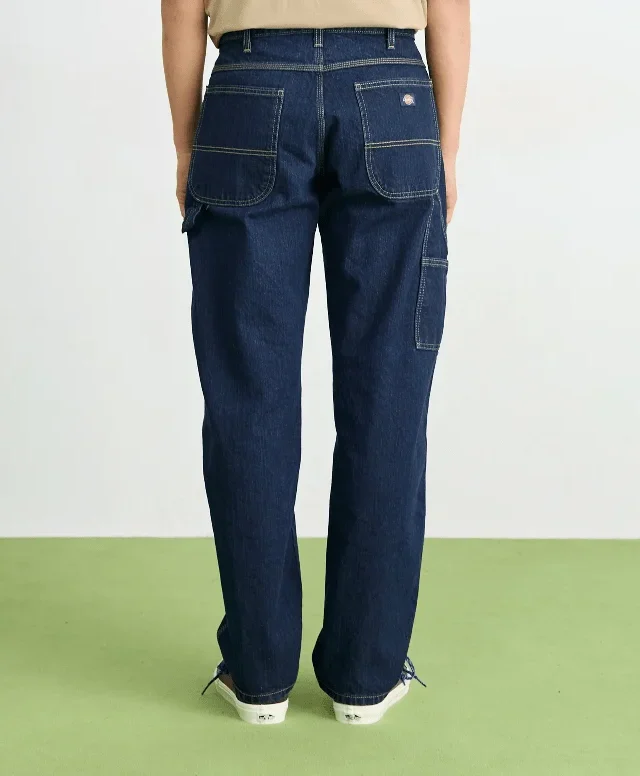 Dickies Denim Relaxed Utility Jeans Rinsed Indigo Blue DK001993F131 - DICKIES