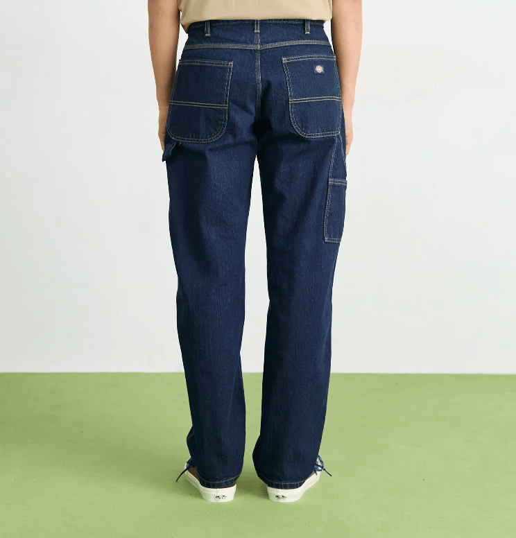 Dickies Denim Relaxed Utility Jeans Rinsed Indigo Blue DK001993F131 - Image 2