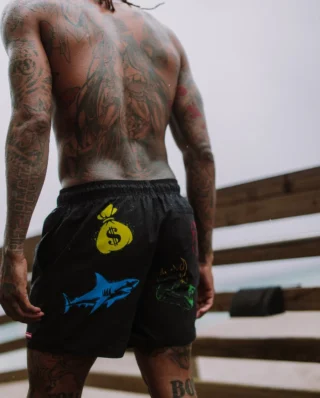 SPRAYGROUND STENCILS SWIM SHORT SWM2032 - SPRAYGROUND