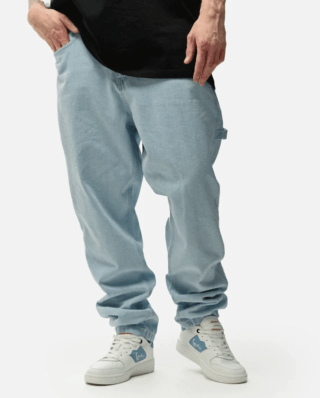 KARL KANI KK RETRO TAPERED WORKWEAR DENIM BLEACHED BLUE KMI-PL043-090-12 - KARL KANI