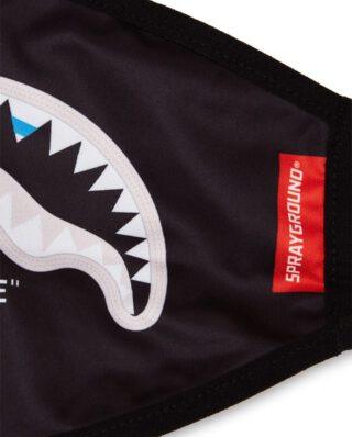 SPRAYGROUND BITE ME SHARK (BLK) POLYESTER FACE MASK - SPRAYGROUND
