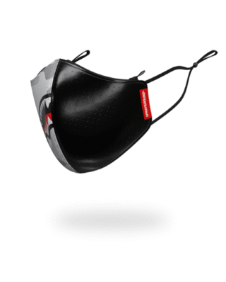 SPRAYGROUND DAMAGE CONTROL STASH POCKET VEGAN LEATHER FACE MASK - SPRAYGROUND