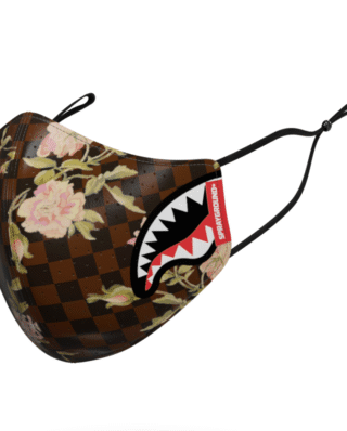 SPRAYGROUNDSHARKFLOWER VEGAN LEATHER FACE MASK - SPRAYGROUND