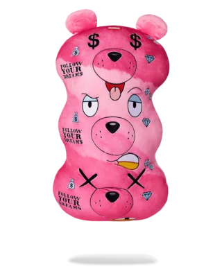 Sprayground Moneybear Triple Pink Plush Toy/pillow Z6637 27″ H x 17″ W 10″ D - SPRAYGROUND