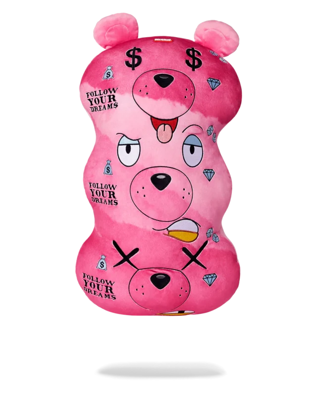 Sprayground Moneybear Triple Pink Plush Toy/pillow Z6637 27″ H x 17″ W 10″ D - SPRAYGROUND