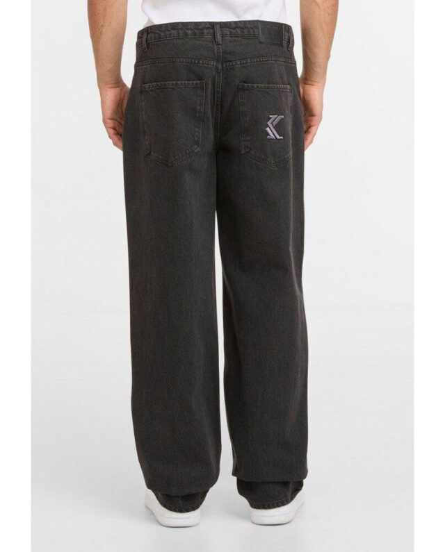 KARL KANI OG K WASHED STRAIGHT LEG JEANS BLACK KM253-020-1 - KARL KANI