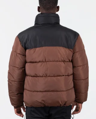 KARL KANI RETRO ESSENTIAL PUFFER JACKET DARK BROWN KM-JK012-022-10 - KARL KANI