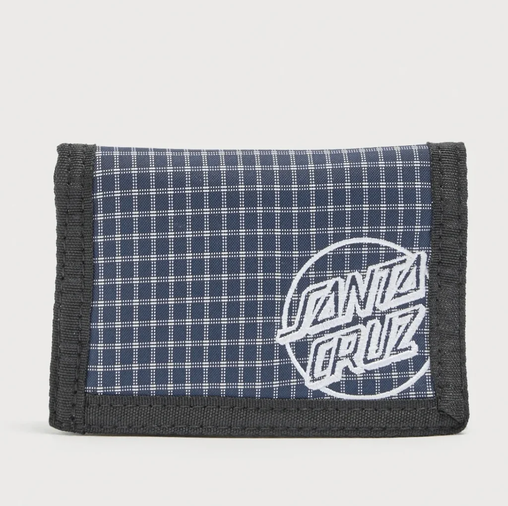 SANTA CRUZ OPUS DOT WALLET NAVY CHECK SCA-MNY-157 12 x 9 cm