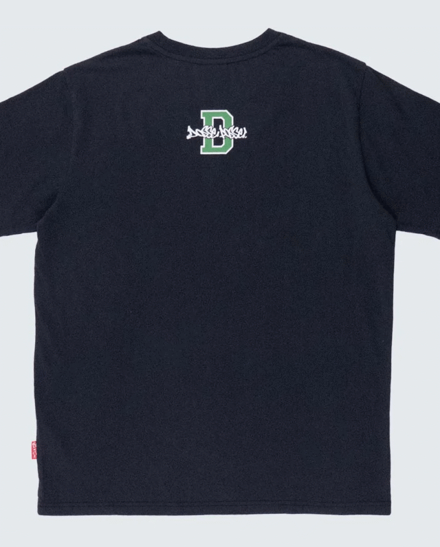 adfaeheteth DOSSE POSSE VARSITY SHORT SLEEVE T-SHIRT BLACK DPS2-005 - Dosse Posse