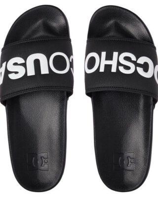 adyl100043_dcslidep_bkw_frt4 DC SHOES SLIDE SLIDER SANDALS ADYL100043 BKW BLACK - DC SHOES