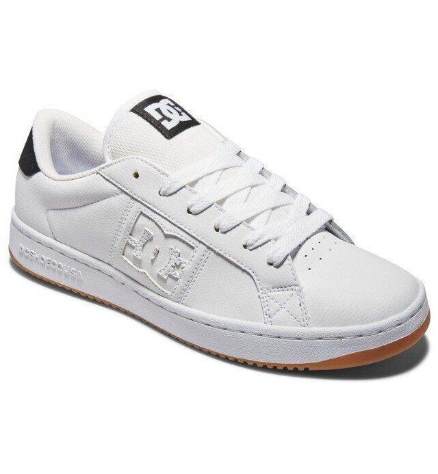 DC SHOES STRIKER LEATHER SHOES ADYS100624 WKM WHITE - DC SHOES