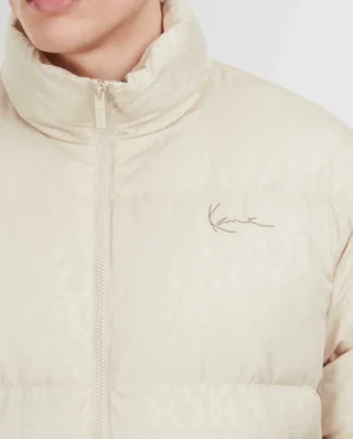 KARL KANI AOP SIGNATURE PUFFER JACKET BEIGE KM253-024-2 - KARL KANI