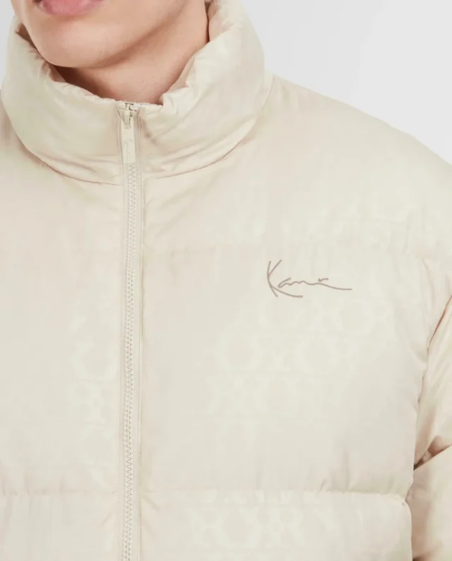 KARL KANI AOP SIGNATURE PUFFER JACKET BEIGE KM253-024-2 - KARL KANI