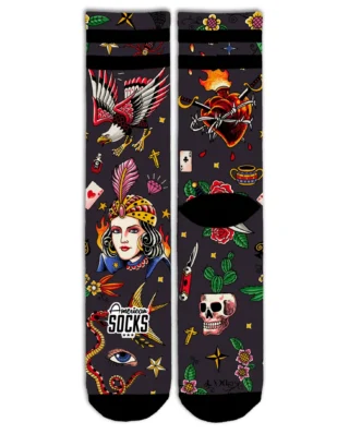 as446-sck-02 AMERICAN SOCKS SORCERER AS446 MID HIGH SIGNATURE - American Socks