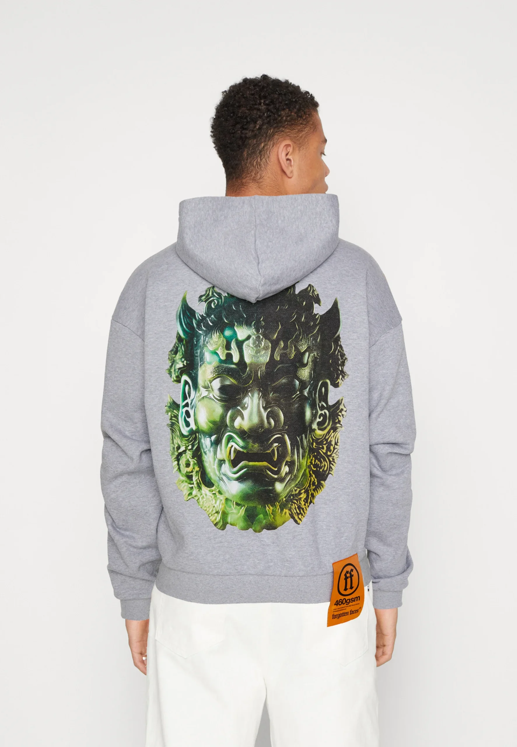 Forgotten Faces Jade Oni Ultra Heavy Cotton Box Oversized Hoodie Grey FOF0100-00111 - Image 5