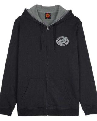 Santa Cruz MFG Oval Dot Zip Hood Black SCA-HDZ-0489 324 - SANTA CRUZ