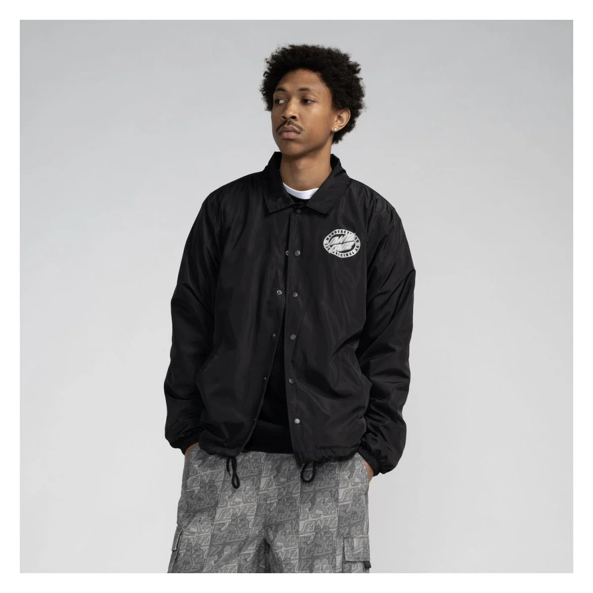 Santa Cruz MFG Oval Dot Chest Jacket Black SCA-JKT-0960 324 - Image 2