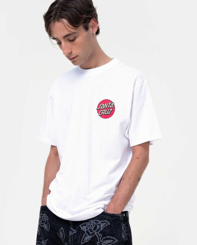 Santa Cruz Screaming Rose Flash T-Shirt White SCA-TEE-12526
