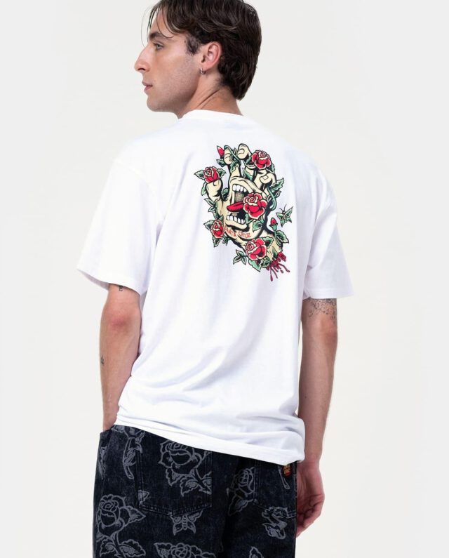 Santa Cruz Screaming Rose Flash T-Shirt White SCA-TEE-12526 - SANTA CRUZ