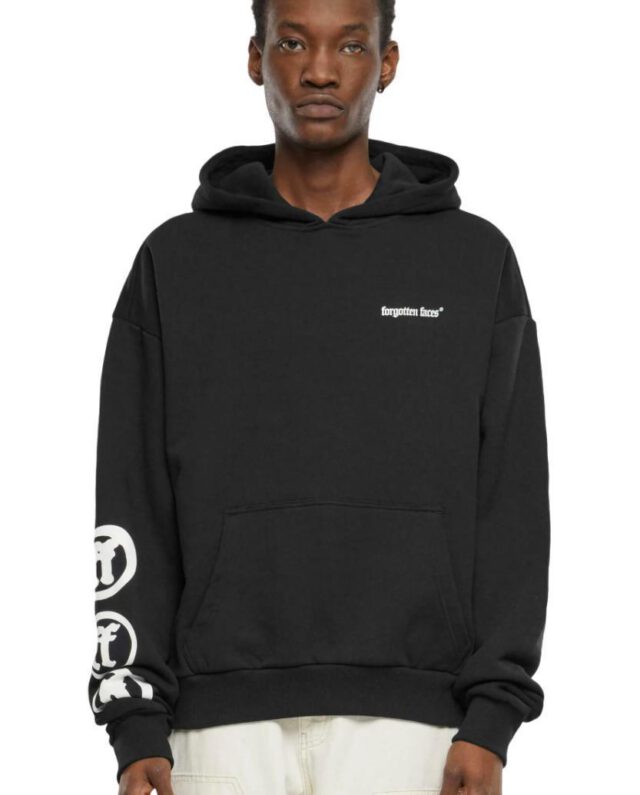 Forgotten Faces Fading Logo Statue Heavy Oversize Hoody Black FOF0133-00007