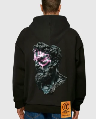 Forgotten Faces Relict Of Time Ultra Heavy Cotton Box Fit Hoodie Black FOF0121-00007 - FORGOTTEN FACES