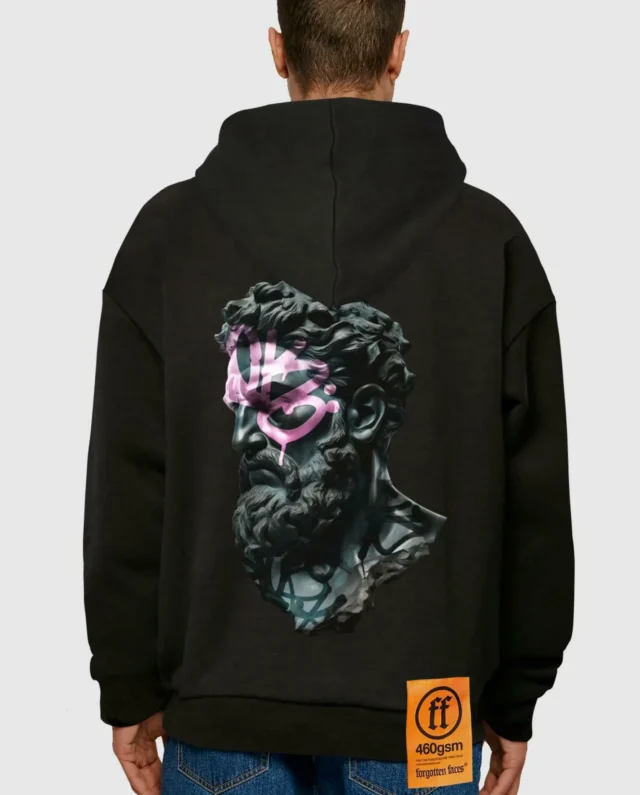 bf308f73b7364b15b9d81e7700b67927-scaled Forgotten Faces Relict Of Time Ultra Heavy Cotton Box Fit Hoodie Black FOF0121-00007 - FORGOTTEN FACES