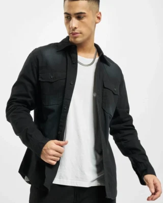 BRANDIT SHIRT HARDEE DENIM BLACK