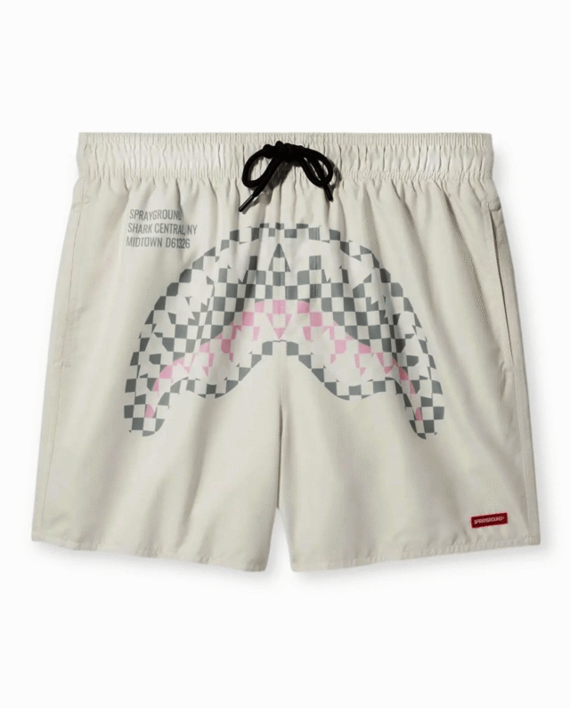 SPRAYGROUND CREAM CHECK SWIM SHORT SWM2020