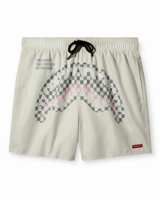 SPRAYGROUND CREAM CHECK SWIM SHORT SWM2020