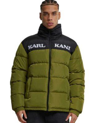 Karl Kani Retro Essential Puffer Jacket Olive Green KM-JK012-104-10