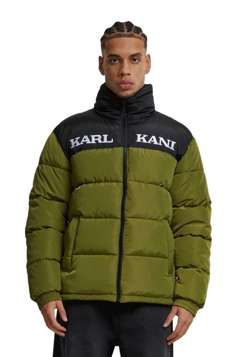 Karl Kani Retro Essential Puffer Jacket Olive Green KM-JK012-104-10