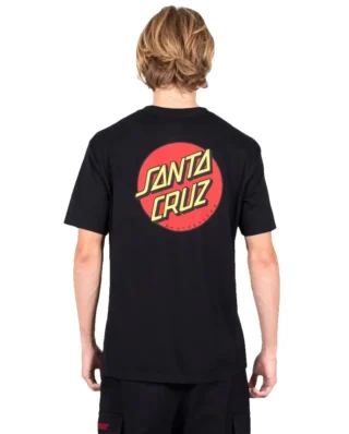 SANTA CRUZ CLASSIC DOT CHEST T-SHIRT SCA-TEE-10755 BLACK - SANTA CRUZ