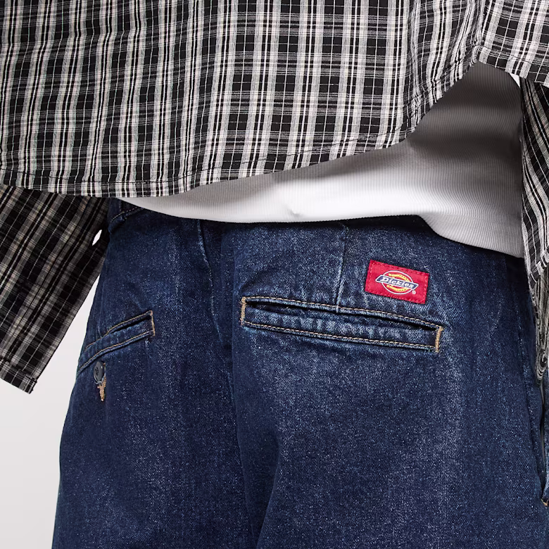 DICKIES 877 BARREL LEG WORK JEANS DARK INDIGO DK0A8BV70DD1 - Image 4